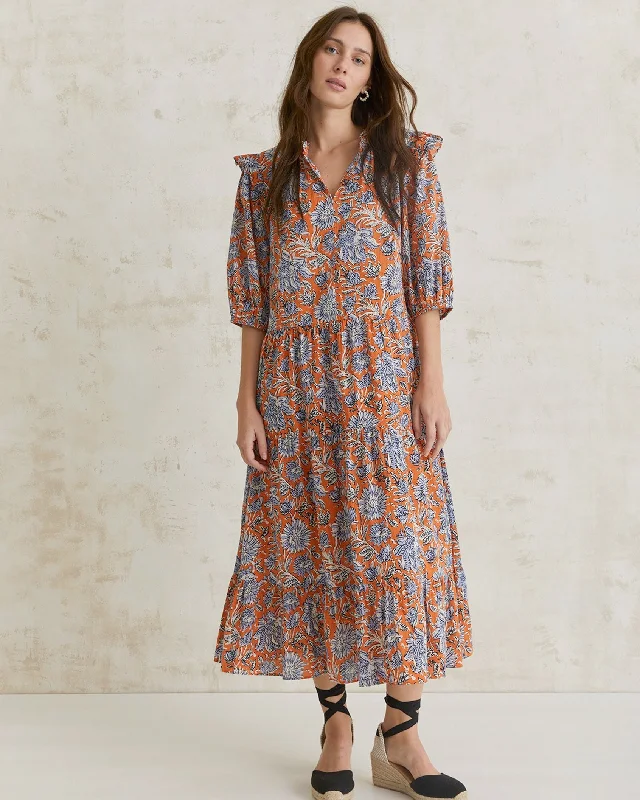 Simple shift maxi dresses-Yerse Gaya Floral Dress