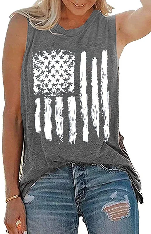 classic pullover sweater tops for layering-Haute Edition Women's USA American Flag 4th of July Casual Loose Fit Tops With Plus