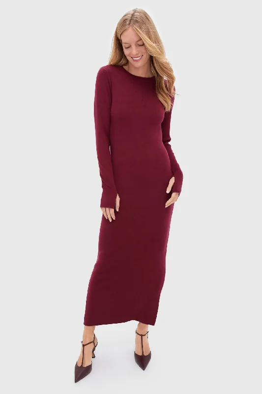 Bright party mini dresses-Cabernet Robbie Midi Dress