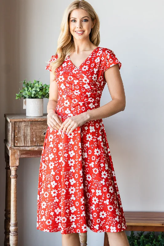 RED FLORAL