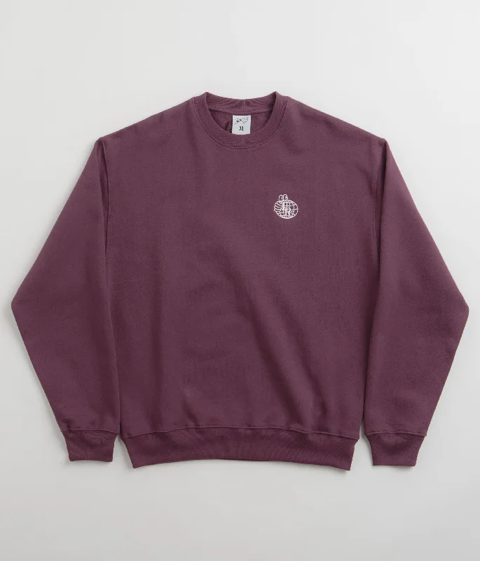 Last Resort AB Atlas Monogram Crewneck Sweatshirt - Plum