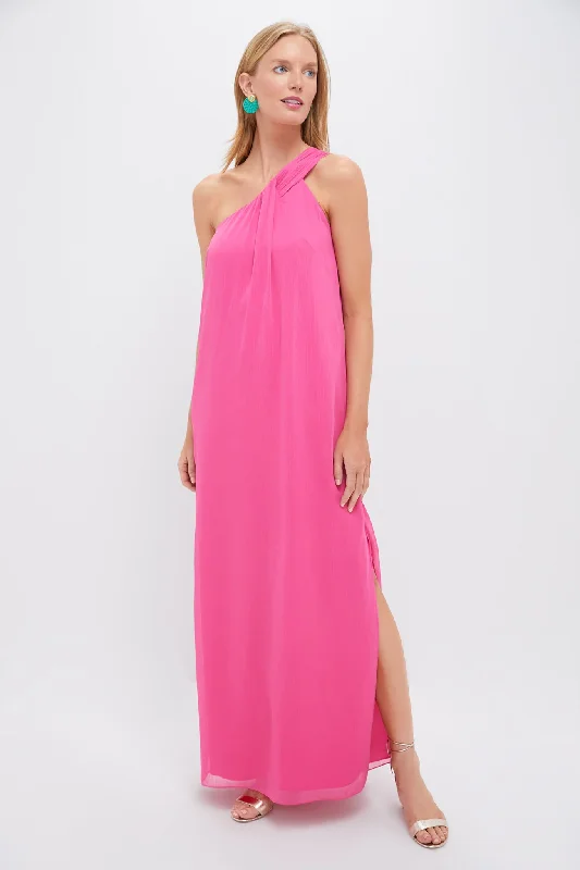 Lightweight travel dresses-Hot Pink Soleil Gown