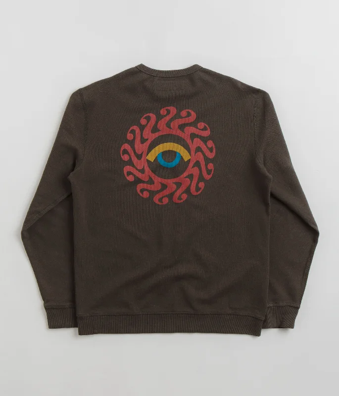 Hoodies & sweatshirts with heavy fleece support-Mollusk Dazy Sun Crewneck Sweatshirt - Faded Black