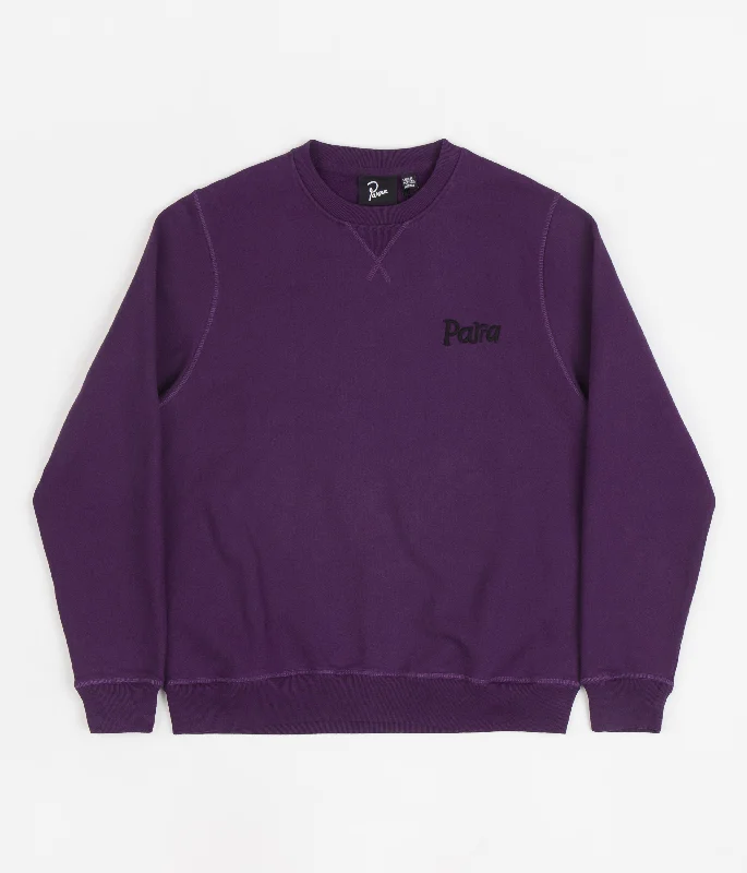 Hoodies & sweatshirts with turquoise vibrant accents-by Parra Rushed Sugar Crewneck Sweatshirt - Purple