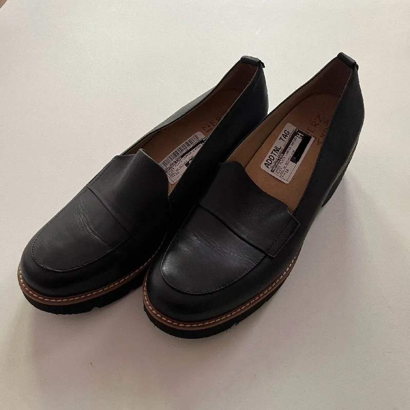 Flats with deep garnet richness-Shoes Flats Loafer Oxford By Naturalizer In Black, Size: 10