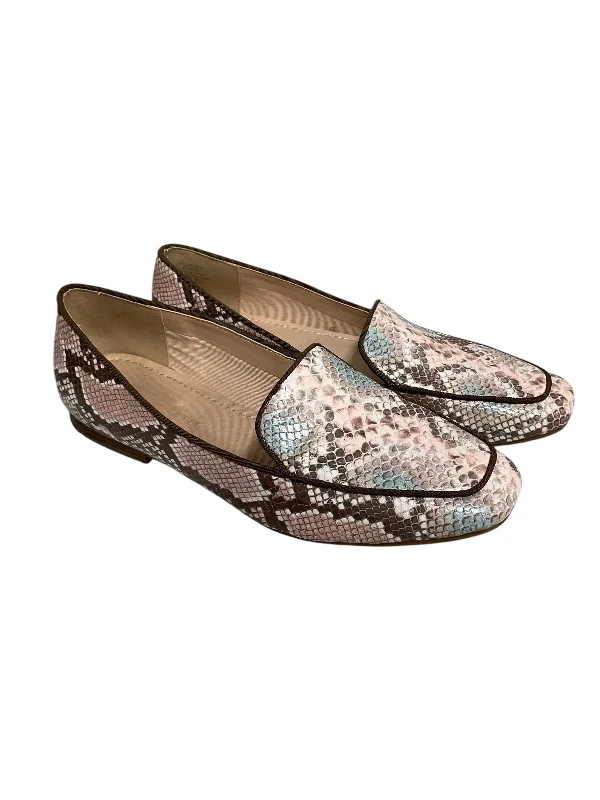 Flats with recycled canvas texture-Shoes Flats By Kelly And Katie In Snakeskin Print, Size: 9.5