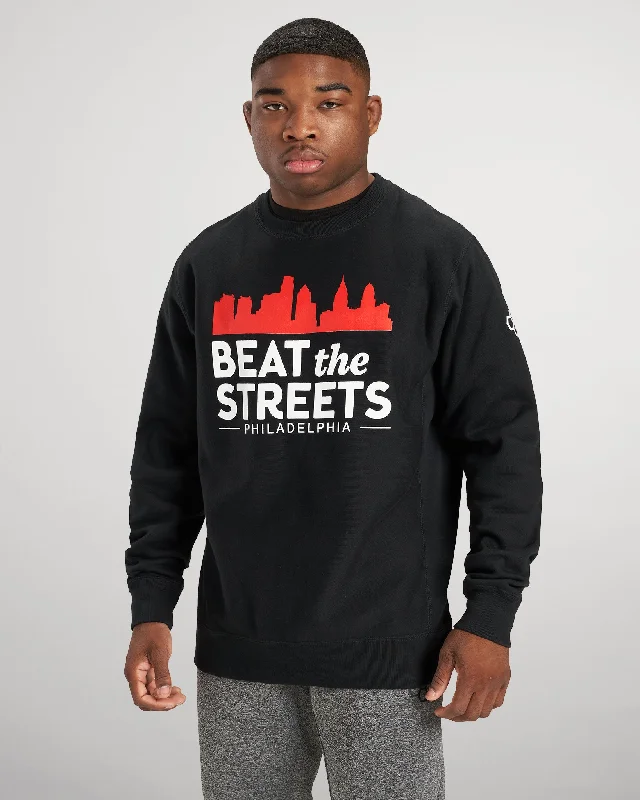 fleece-lined long-sleeve tops for warmth-BTS Philly Sky Line Heavyweight Crewneck