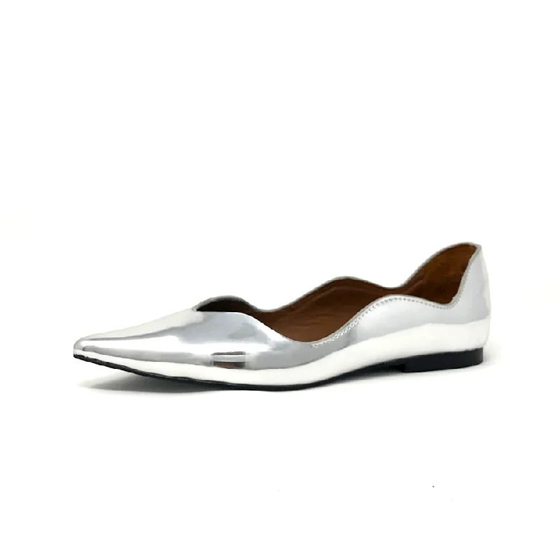 Flats with velvet chic durability-Petal Ballerina Leather Flats - Final Sale