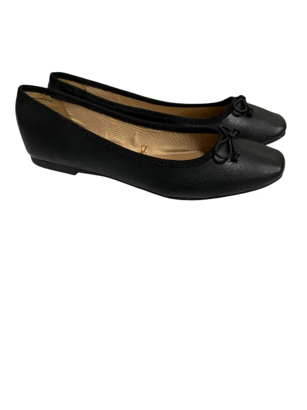 Flats with lace-up secure fit-Shoes Flats By Time And Tru In Black, Size: 10