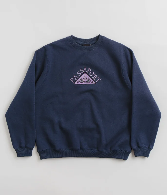 Hoodies & sweatshirts with fade-resistant jersey-Pass Port Manuscript Crewneck Sweatshirt - Navy