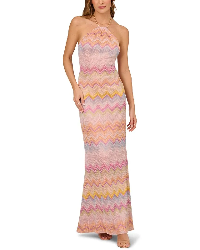 Stylish wrap maxi dresses-Liv Foster Knit Jacquard Mermaid Gown