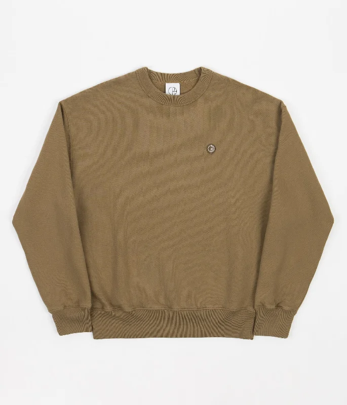 Hoodies & sweatshirts with light cotton texture-Polar Patch Crewneck Sweatshirt - Brass