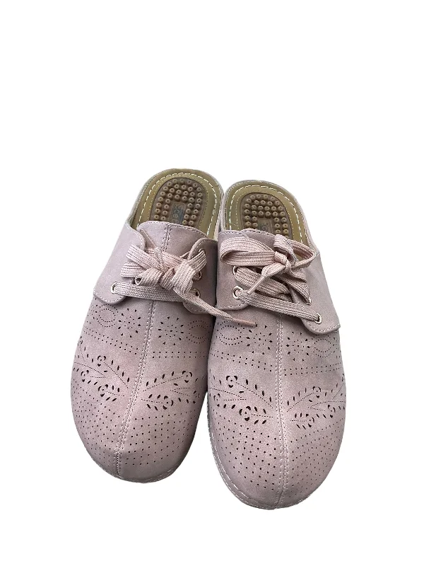 Flats with abstract stylish designs-Shoes Flats By Clothes Mentor In Mauve, Size: 8.5