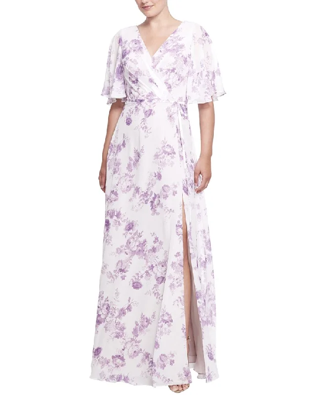 Simple sundress maxi dresses-Marchesa Notte Rome Printed Long Gown