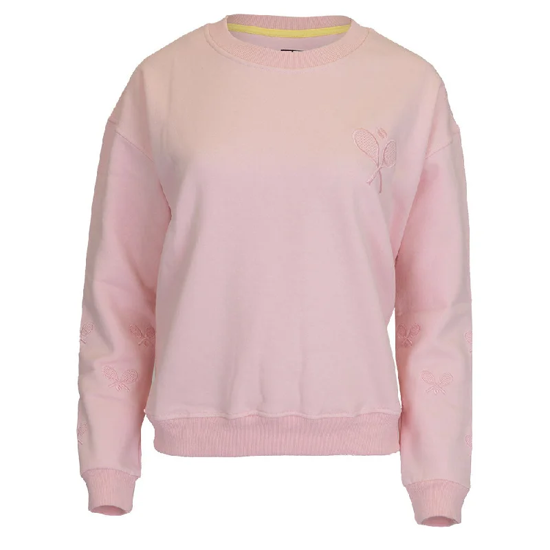 Hoodies & sweatshirts with striped rustic elegance-Women`s The Sleeves Tennis Sweatshirt Pink