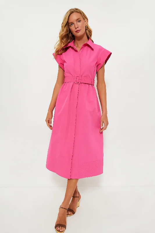 Bold plaid dresses-Hot Pink Chloe Dress