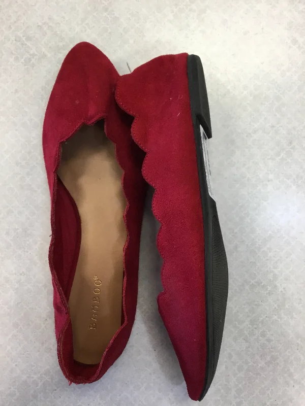 Flats with affordable bulk savings-Shoes Flats By Bamboo In Red, Size: 9