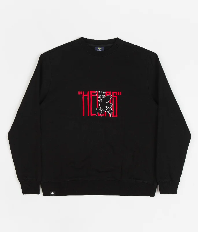 Hoodies & sweatshirts with polyester cozy warmth-Helas Barz Crewneck Sweatshirt - Black