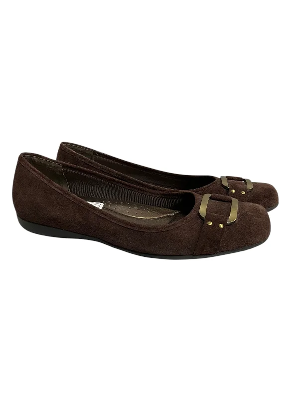 Flats with organic cotton lining-Shoes Flats By Clothes Mentor In Brown, Size: 10.5