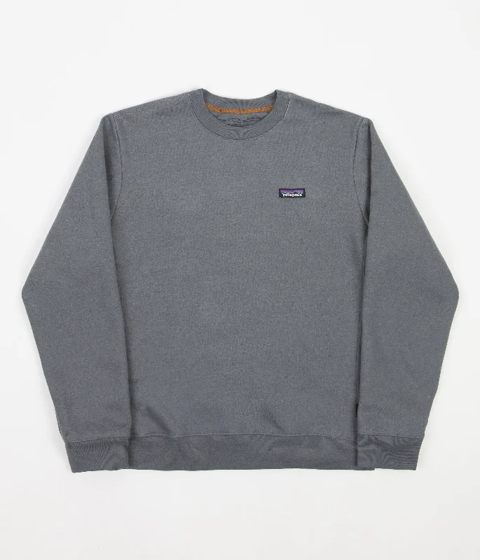 Hoodies & sweatshirts with jersey plush comfort-Patagonia P-6 Label Uprisal Crewneck Sweatshirt - Plume Grey