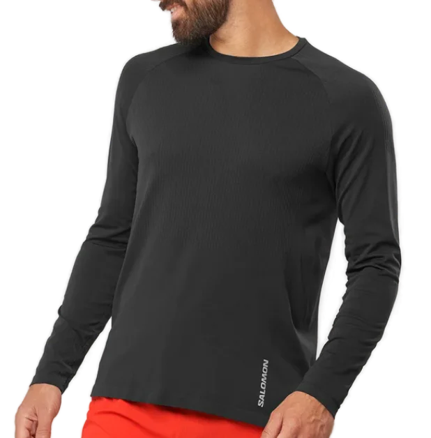 trendy sleeveless crop tops for summer outfits-Salomon Men's Sense Aero Seamless Longsleeve Tee