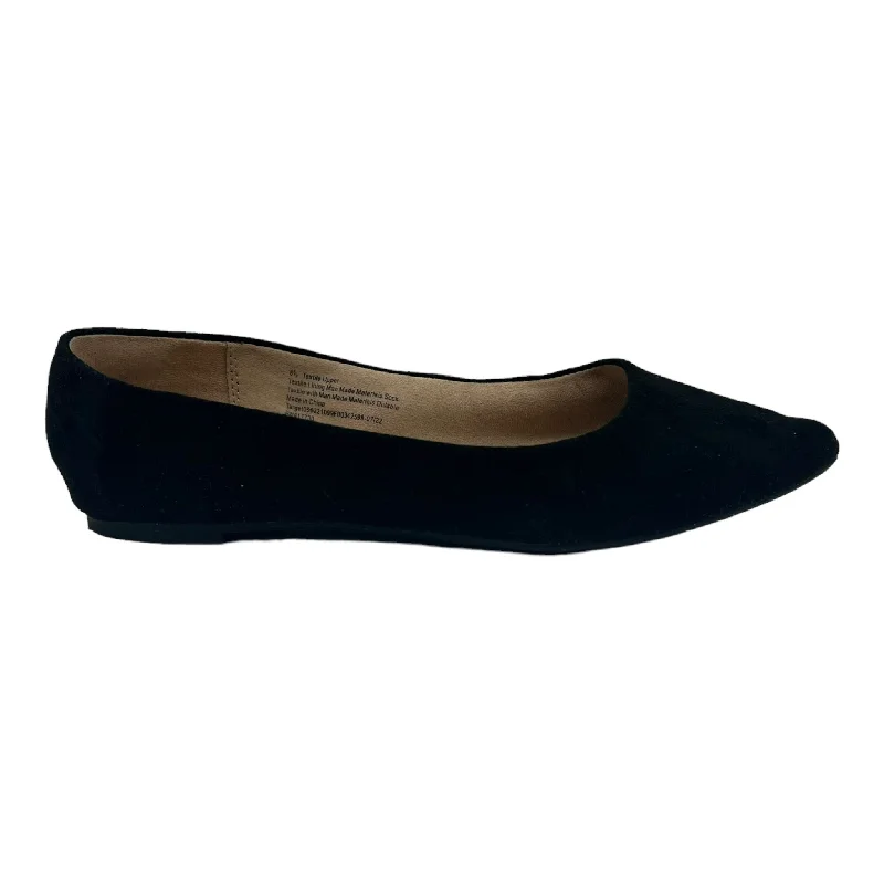 Flats with slip-on cozy comfort-BLACK SHOES FLATS by A NEW DAY Size:6.5