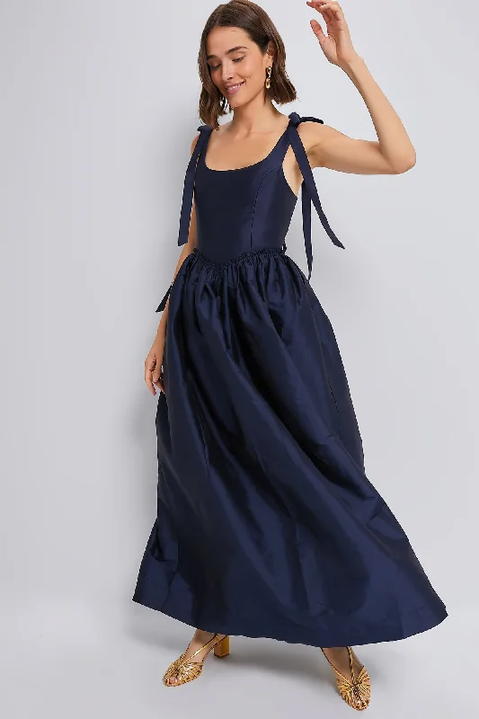 Lightweight travel maxi dresses-Navy Marie Dress