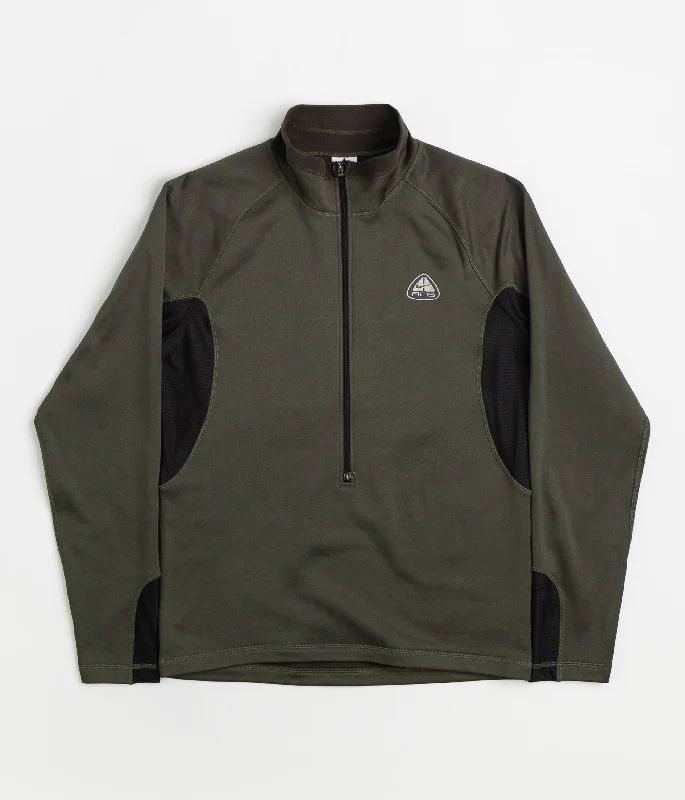 Hoodies & sweatshirts with durable thermal comfort-Nike ACG Oregon Series Polartec Zip Sweatshirt - Cargo Khaki / Black / Wolf Grey