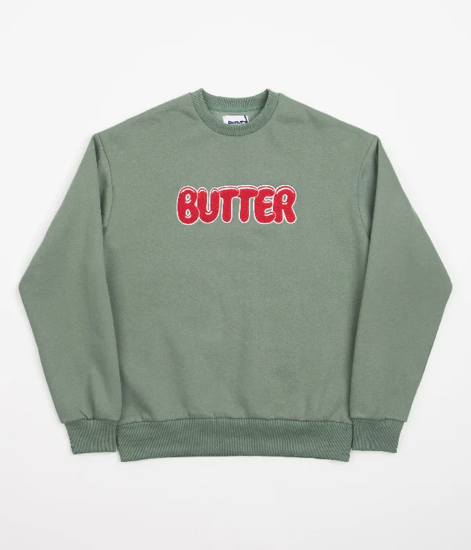 Hoodies & sweatshirts with durable cotton strength-Butter Goods Goo Crewneck Sweatshirt - Spruce