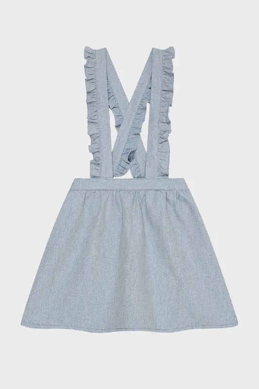 Flowy maternity mini dresses-Dusty Blue Agata Skirt