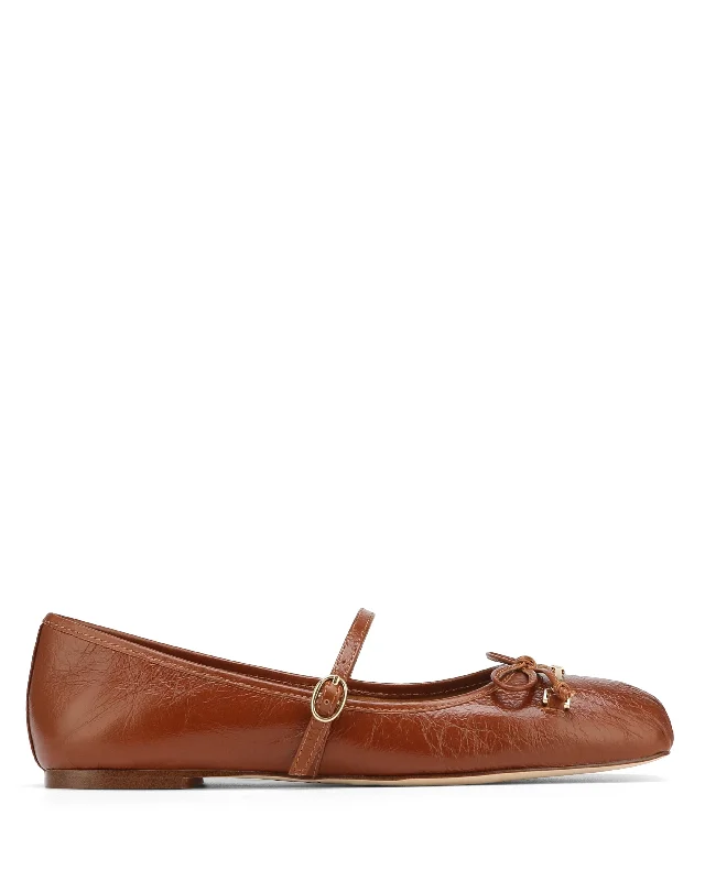 Flats with soft leather upper-Bao Tan Leather