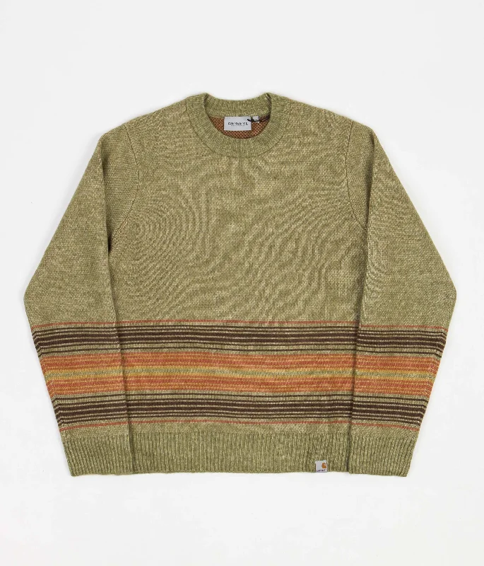 Hoodies & sweatshirts with plush velour comfort-Carhartt Dillon Crewneck Sweatshirt - Dillon Stripe / Dollar Green