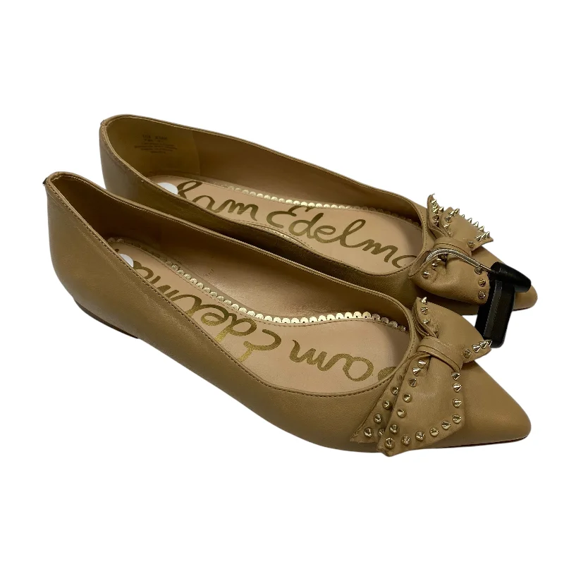 Flats with geometric print modernity-Shoes Flats By Sam Edelman In Tan, Size: 7