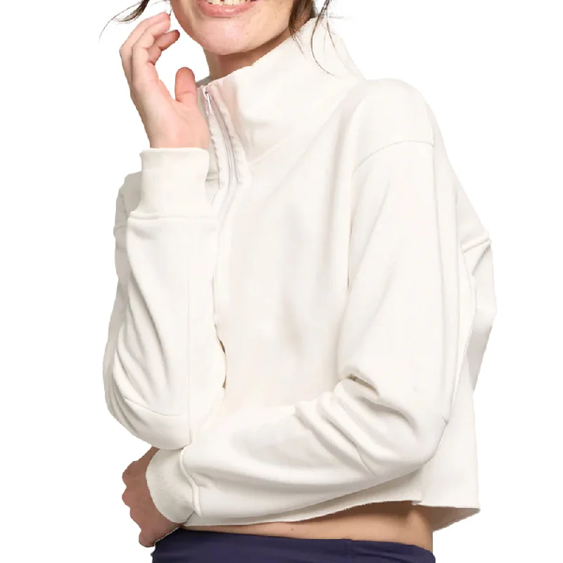 Hoodies & sweatshirts with navy versatile shades-Women`s Cloud Zip It Up Tennis Sweatshirt White