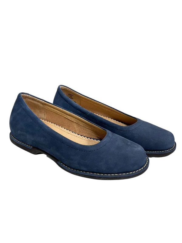 Flats with pointed toe sleek style-Shoes Flats By Lands End In Blue, Size: 7