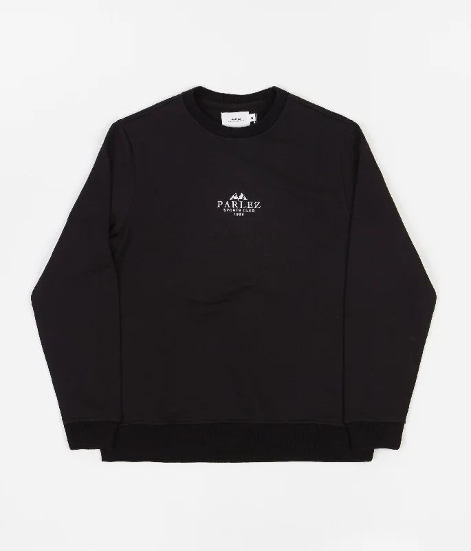 Hoodies & sweatshirts with jersey stylish elegance-Parlez Sports Club Crewneck Sweatshirt - Black