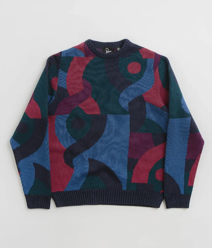 Hoodies & sweatshirts with heavy cotton warmth-by Parra Knotted Knitted Sweatshirt - Multi