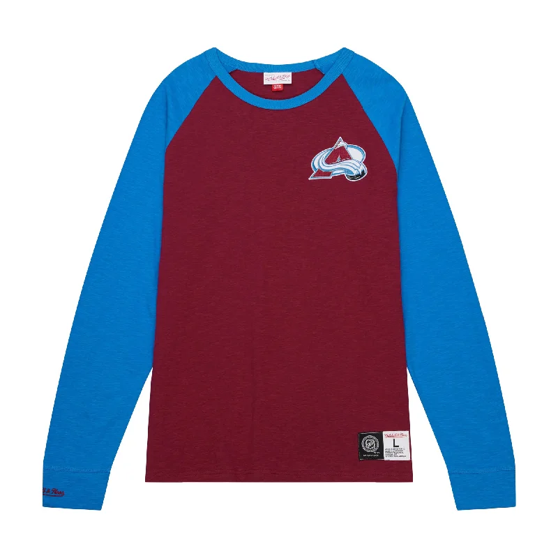 printed graphic blouse tops for creative wear-Avalanche Slub Hockey L/S Tee