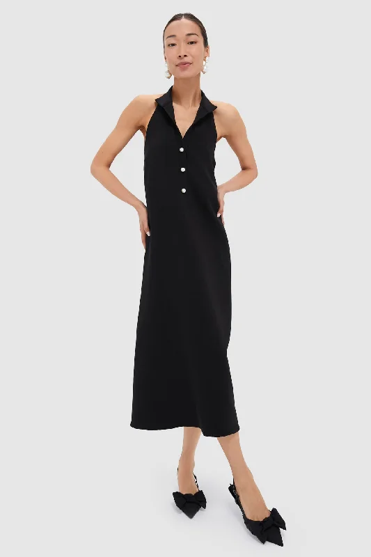 Casual cotton maxi dresses-Black Jagger Dress