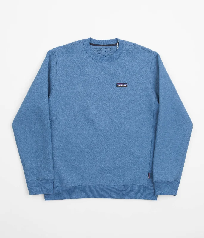 Hoodies & sweatshirts with abstract cool designs-Patagonia P-6 Label Uprisal Crewneck Sweatshirt - Anacapa Blue