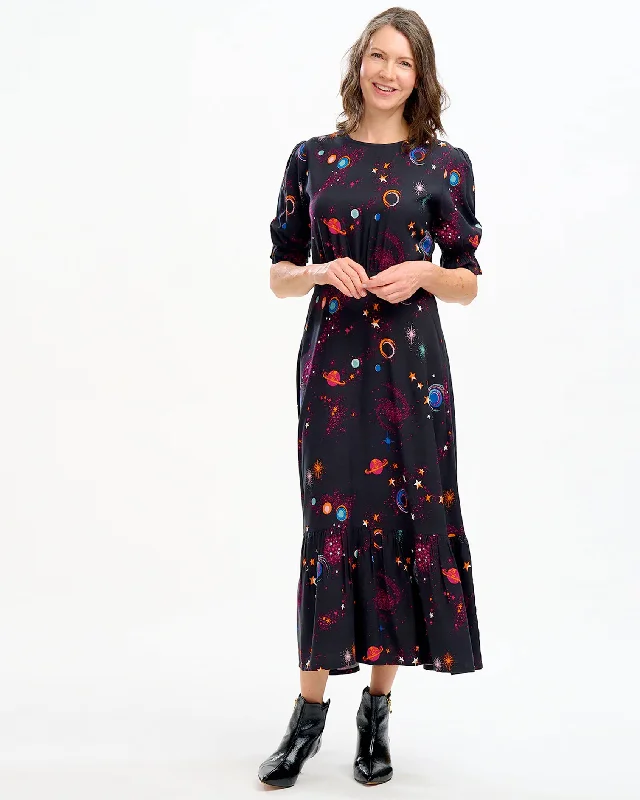 Long sleeve maxi dresses-Amilie Midi Tea Dress