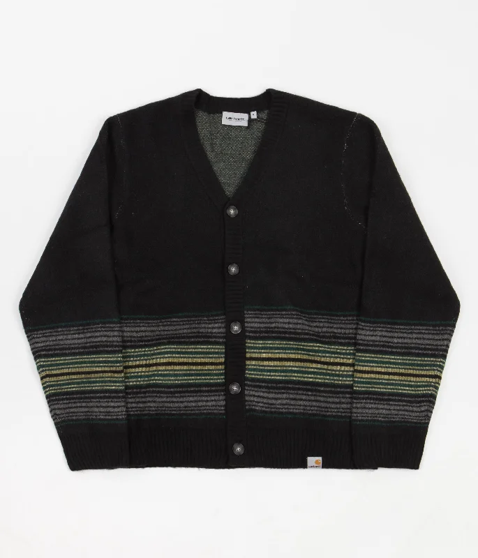 Hoodies & sweatshirts with high-end designer patterns-Carhartt Dillon Cardigan - Dillon Stripe / Black