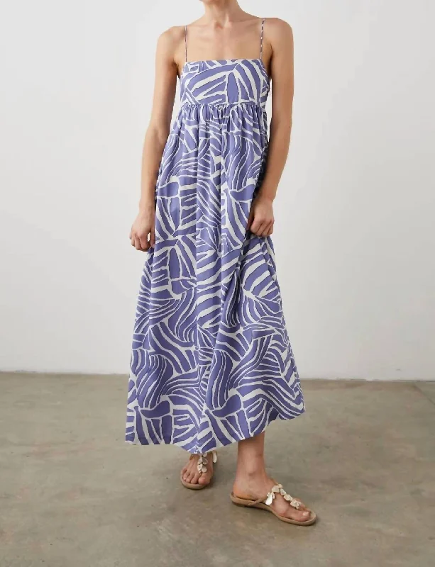 Soft cotton mini maxi dresses-Lucille Dress In Island Waves