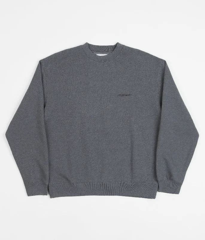 Hoodies & sweatshirts with breathable mesh fabric-Yardsale Script Crewneck Sweatshirt - Grey