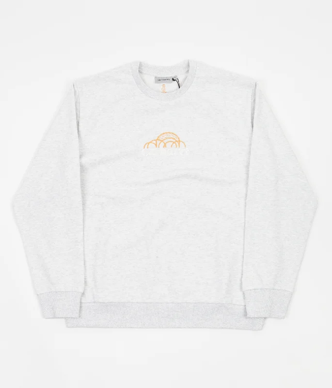 Hoodies & sweatshirts with pastel yellow vibrancy-Carhartt Geo Script Crewneck Sweatshirt - Ash Heather