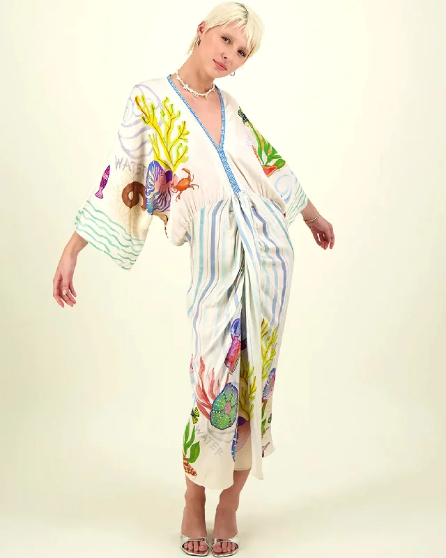 Casual cotton maxi maxi dresses-Sophia Kimono Magic Dress