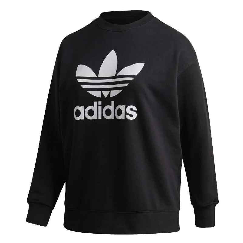 Hoodies & sweatshirts with drawstring cozy durability-adidas - Women's Trefoil Crew Sweatshirt (Plus Size) (GD2379)