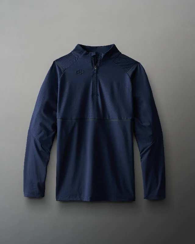 long-sleeve t-shirts for layering-RUDIS Vent 1/4 Zip - Navy