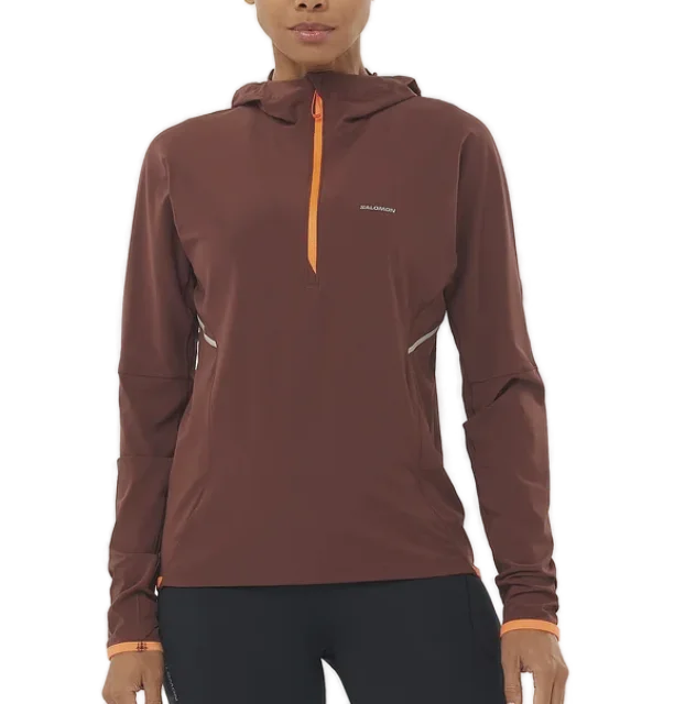 comfortable zip-up tops for athletic wear-Salomon Women's Sense Aero Hybrid Halfzip Top