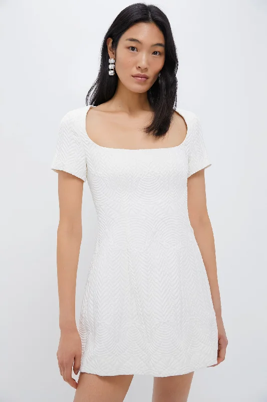 Comfortable lounge dresses-White Priscilla Mini Dress